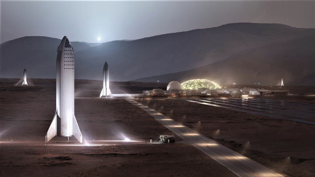 SpaceX Starship on Mars